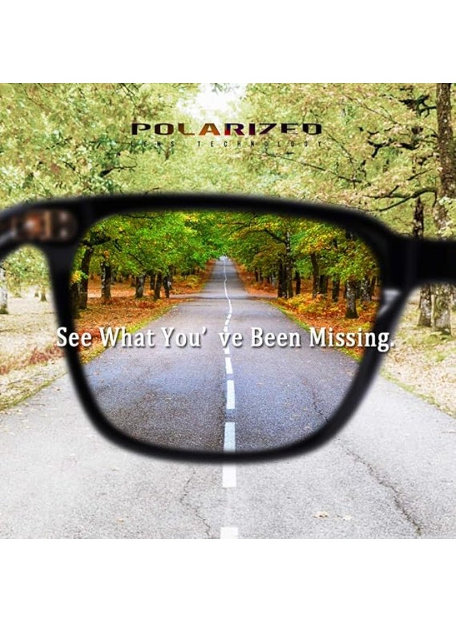 Field Polarized  Sunglasses for Men Women, UV400 Protection Sun Glasses TR Fashion Anti-Glare Sun Shades for Driving, Fishing, Traveling (Black) - Image 4