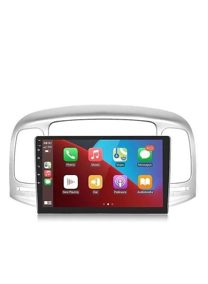SHEZA STAR Android Car Stereo for Hyundai Accent 2006-2011 2GB RAM 32GB ROM Support Carplay, Mirror Link Wi-Fi BT, Radio GPS Navigation, 9 Inch IPS Touch Screen with AHD Camera Included - Image 1