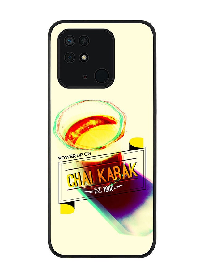 Stylizedd Rugged Black edge case for Redmi 10C 4G  Slim fit Soft Case Flexible Rubber Edges Anti Drop TPU Gel Thin Cover - Chai Karak - Image 1