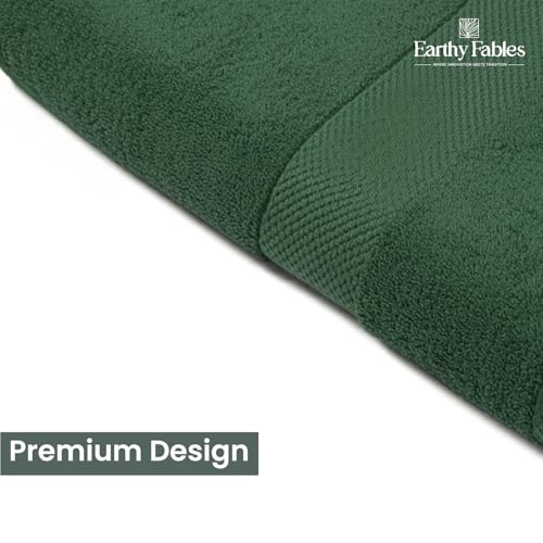 Earthy Fables Premium Face Towels – 100% Combed Cotton, 600 GSM, Ultra Soft, Quick Dry & Highly Absorbent, for Gym, Travel & Acne-Prone Skin, 30 x 30 cm, Set of 4 (Castleton Green) - Image 3