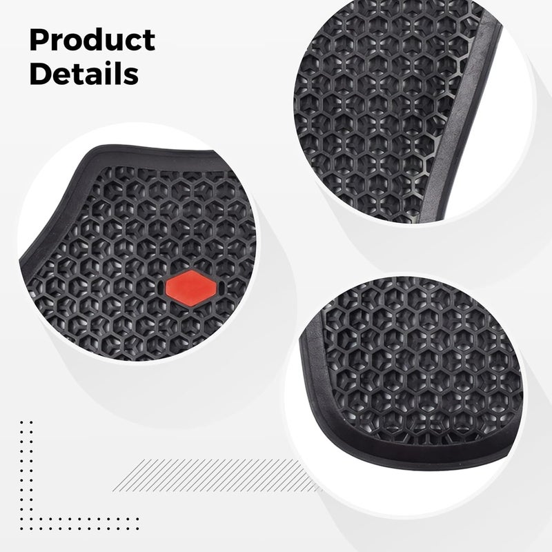 Ce Certified Ergonomic Motorcycle Back Protector, Impact Absorbing Riding Pad with Honeycomb Structure, Universal Fit for Adult Bikers, Color: Black - Image 2