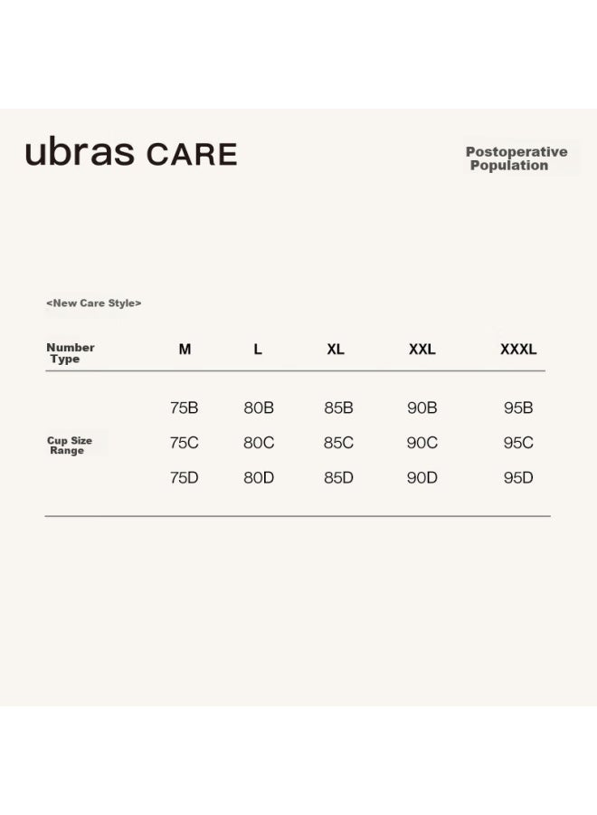 Ubras Care New Post-surgery Front-closure Seamless Bra For Breast Implants, Skin Color, Size L - Image 5