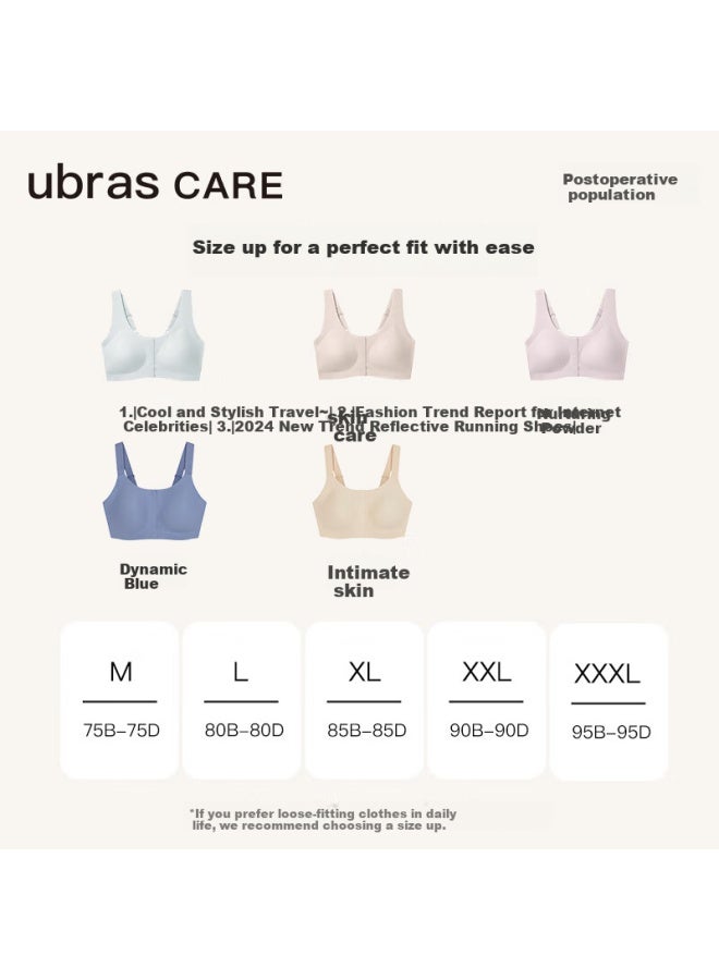 Ubras Care New Post-surgery Front-closure Seamless Bra For Breast Implants, Skin Color, Size L - Image 4