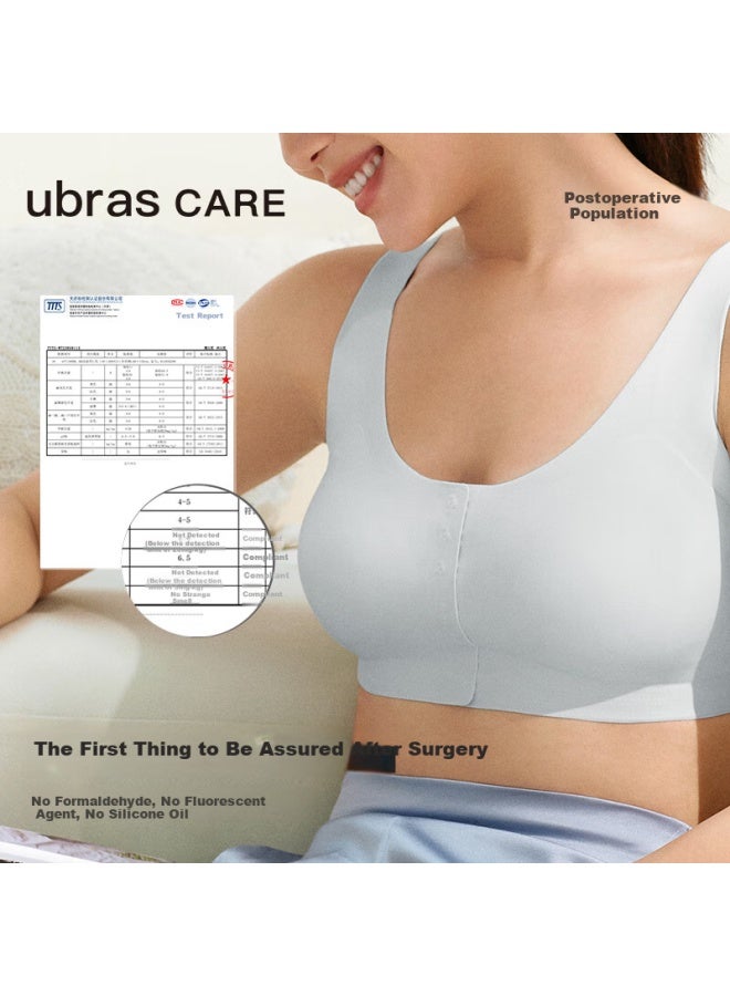 Ubras Care New Post-surgery Front-closure Seamless Bra For Breast Implants, Skin Color, Size L - Image 3