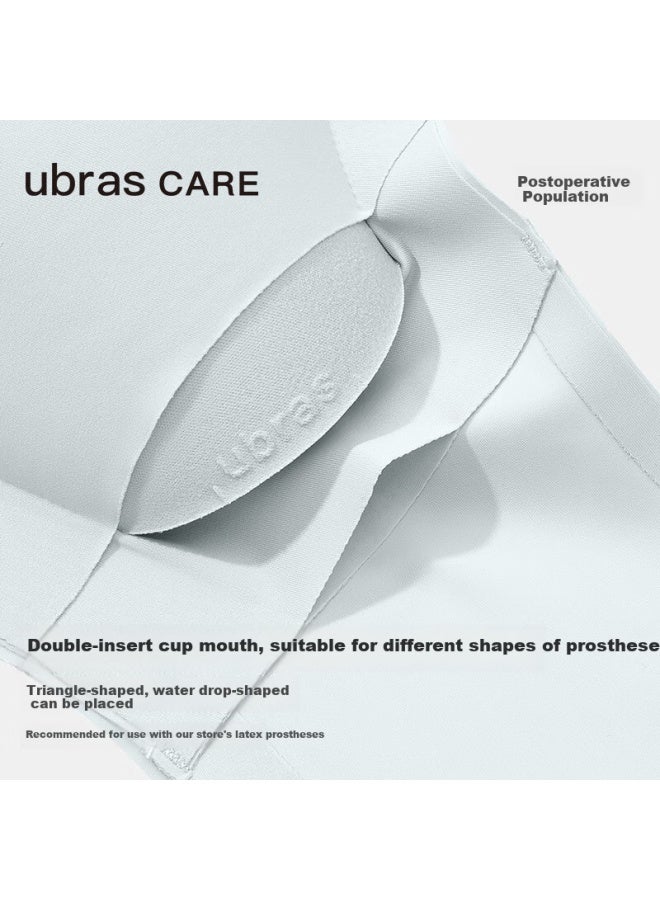 Ubras Care New Post-surgery Front-closure Seamless Bra For Breast Implants, Skin Color, Size L - Image 2