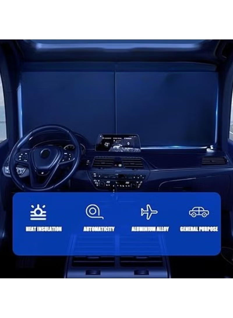 Automatic Retractable Windshield Sunshade for Cars – UV-Blocking Car Shade for Front Window Protection - Image 4