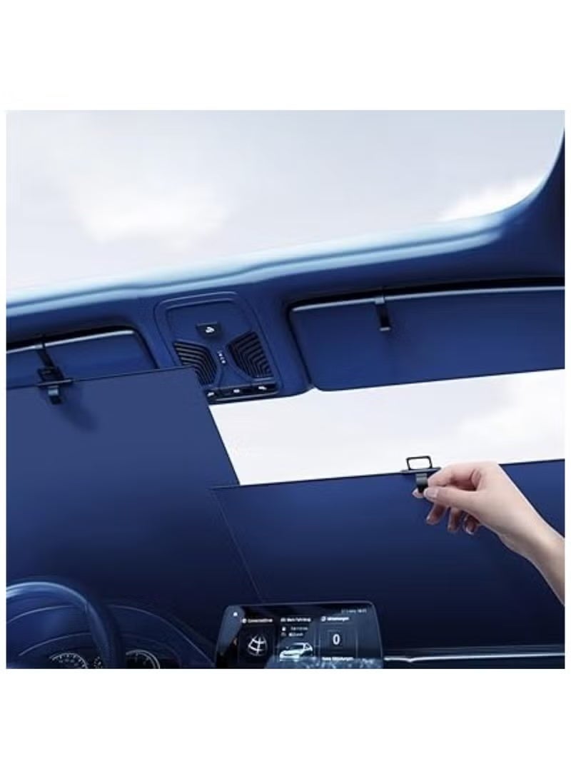 Automatic Retractable Windshield Sunshade for Cars – UV-Blocking Car Shade for Front Window Protection - Image 1