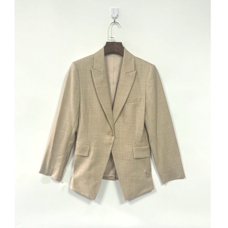 TH2024 Autumn New Fashion Commuter High Wool One Button Pad Shoulder Blazer Wool Trousers suit - Image 4