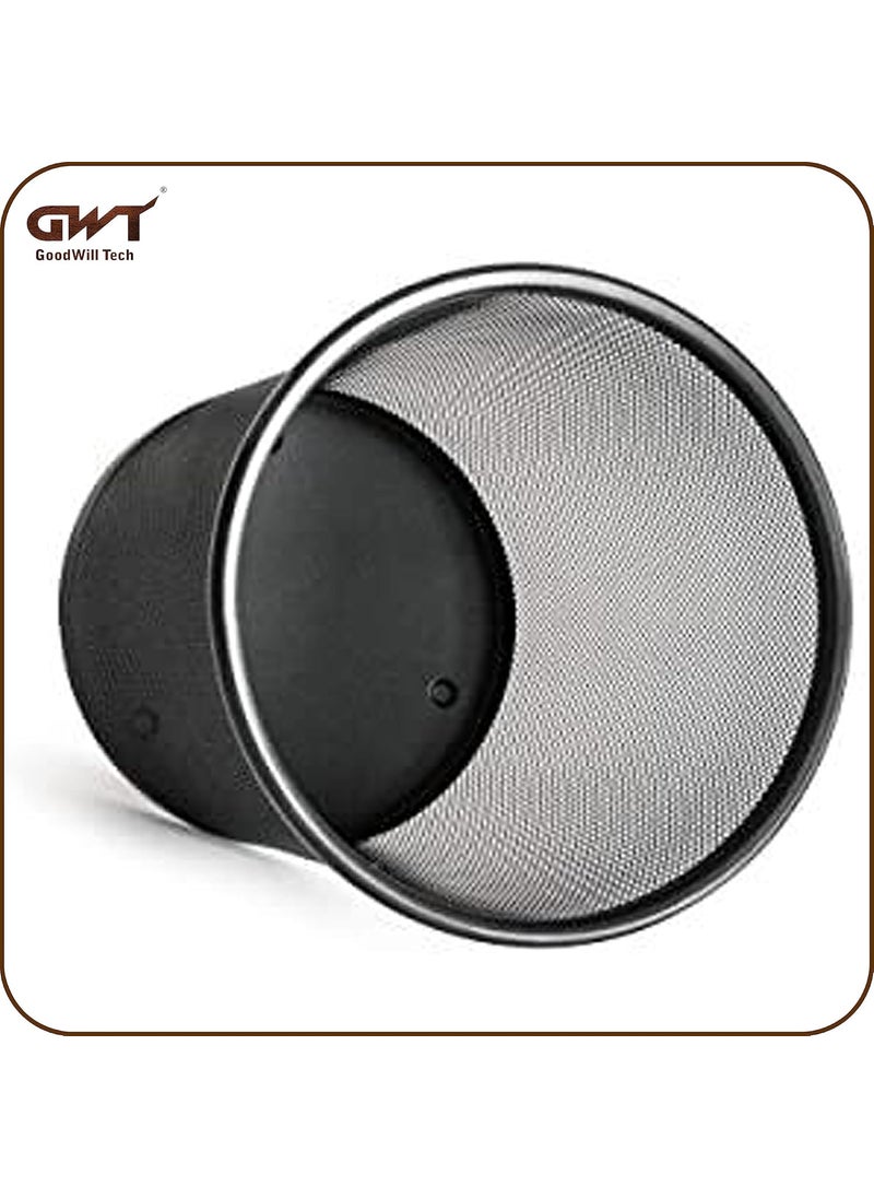 GoodWill Tech GoodWill Tech Metal Mesh Waste Dustbin Pack of 3 for HomeKitchen Large 19L Black opentop  - Image 5