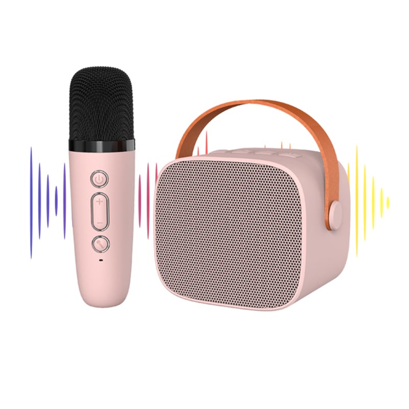 آلة كاريوكي صغيرة (Mini Karaoke Machine) - مكبر صوت كاريوكي بلوتوث مع ميكروفونات لاسلكية للبالغين والأطفال في الحفلات المنزلية - Image 1