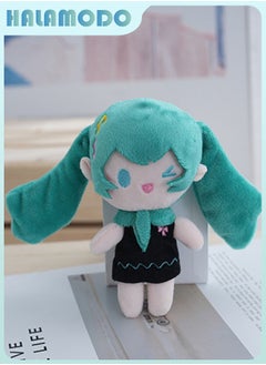 HALAMODO Hatsune Miku Plush Toy Pillow with Dark Blue Dress - A 22cm Adorable Doll, Ideal Birthday Gift for Girls and Perfect Decor for Bedroom, Living Room, and Desk  - Image 2