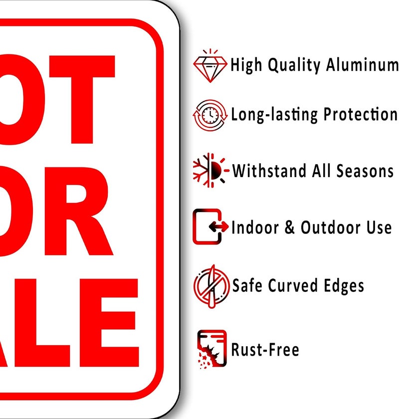 Work House Signs Not For Sale Sign - Aluminum Business Sign 8.5 x 10 - Image 5