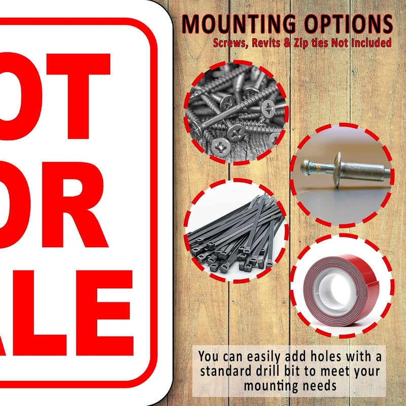 Work House Signs Not For Sale Sign - Aluminum Business Sign 8.5 x 10 - Image 4