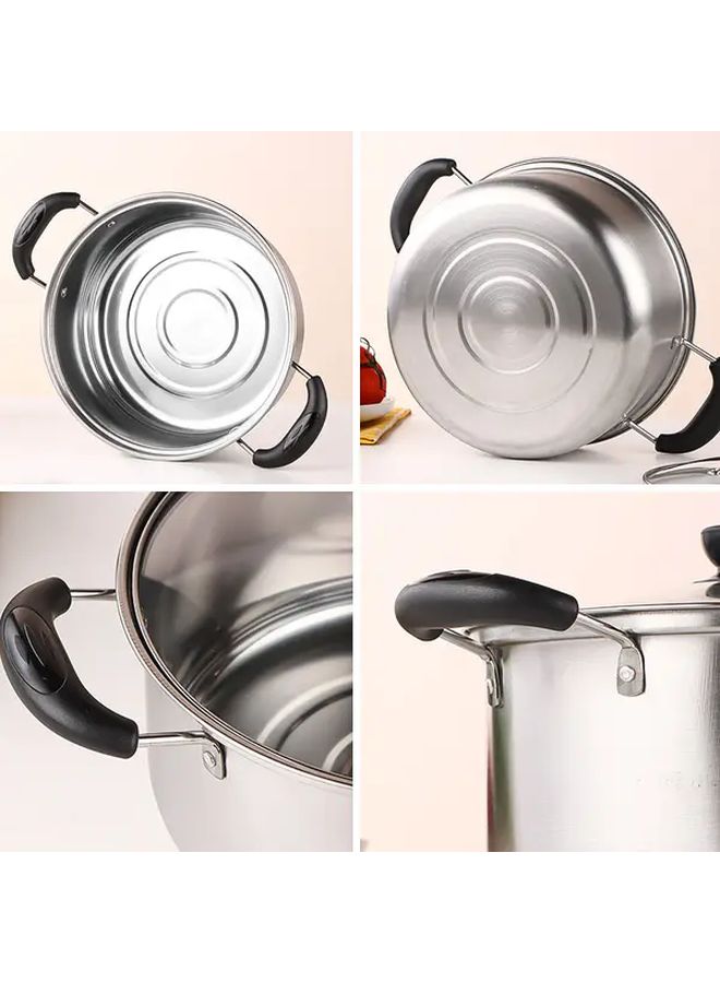3 Piece Stainless Steel Cookware Set With Bakelite Handle Heavy Duty 201 Steel Pot Frying Pan Saucepan With Lids Induction Compatible Durable Kitchen Cookware For Stoves Small And Large Kitchens Ideal Gift For Cooks And Professional - Image 4