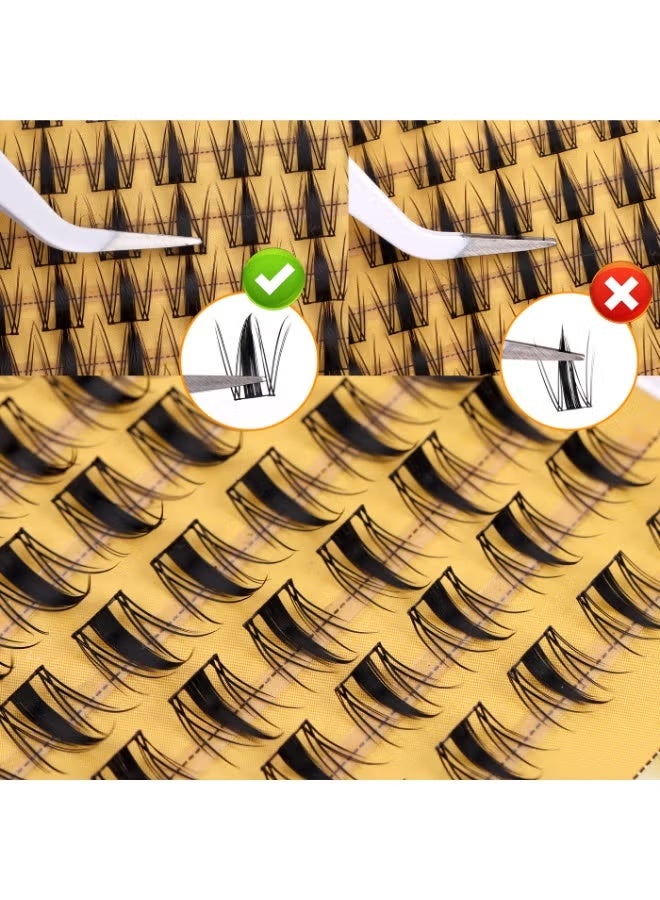 CMAYOME False Eyelashes Clusters Kit, 120pcs Lash Extension Set Mix8-16mm Cluster Eyelash Clusters Kit With Lashes Bond And Seal,Tweezers, Easy To Apply At Home - Image 4