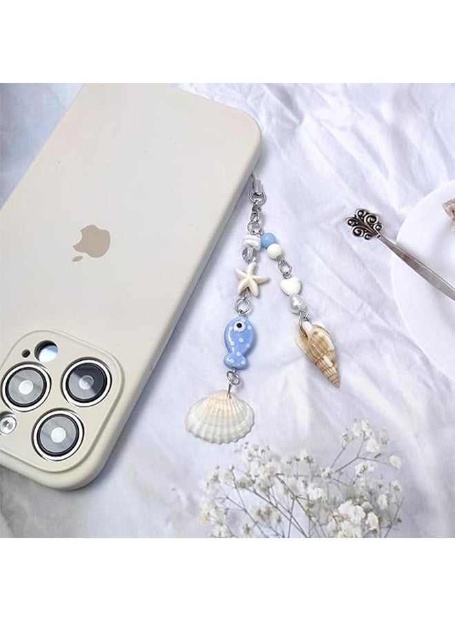 Lemon 2PCS Cute Phone Charms Shells, Starfish, and Fish Phone Straps Key Chains for Keys Bags Camera - Image 5