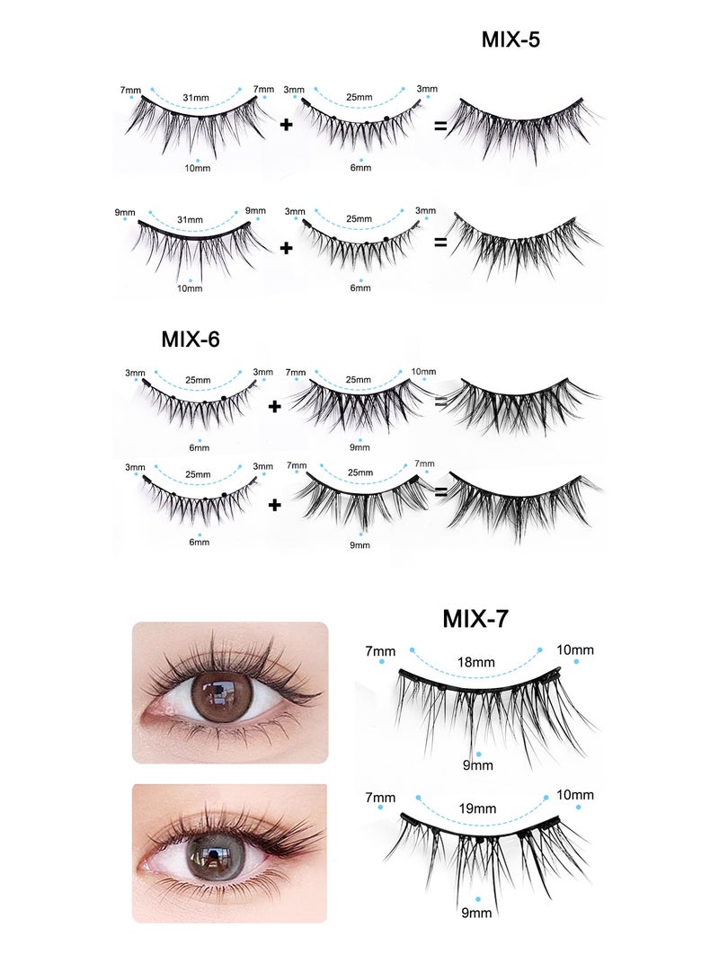 2 Pairs 5-Point Magnetic Eyelashes Set - 2 Styles, 60s Easy Apply, All-Day Hold & Free Storage Case, No Glue Needed! - Image 3