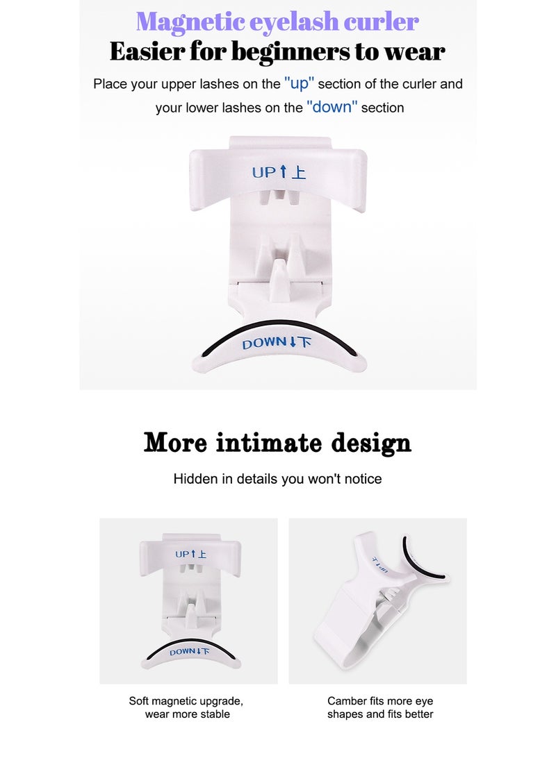 2 Pairs 5-Point Magnetic Eyelashes Set - 2 Styles, 60s Easy Apply, All-Day Hold & Free Storage Case, No Glue Needed! - Image 5