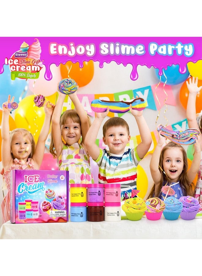 Elover Ice Cream Slime Kit For Girls And Boys Fluffy Diy Slime Toys Gifts Make Ice Cream Slimes - Image 3