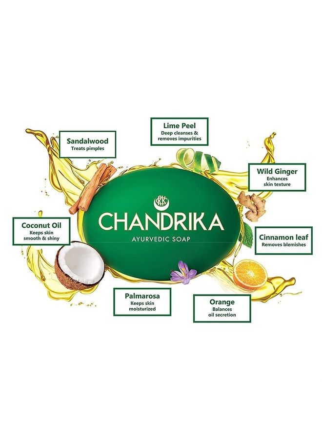 Chandrika Soap Ayurvedic Herbal And Vegetable Oil Soap - 2.64 Oz - Case Of 10 - Image 3
