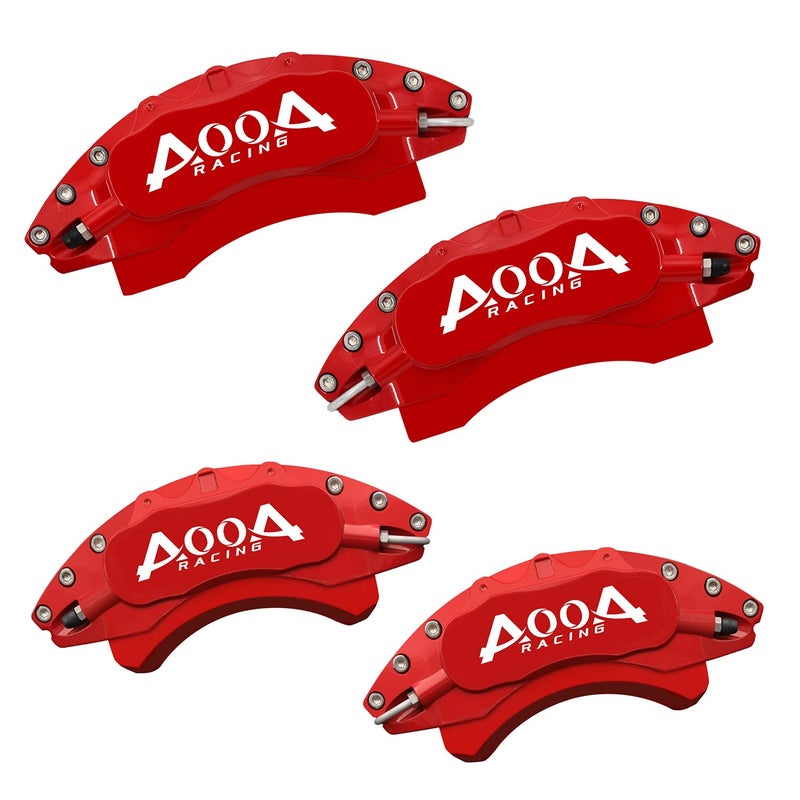 AOOA Powder Coating Aluminum Red with White Logo Caliper Cover Fits Toyota Camry SELE 201920242WD Manual Parking Brake