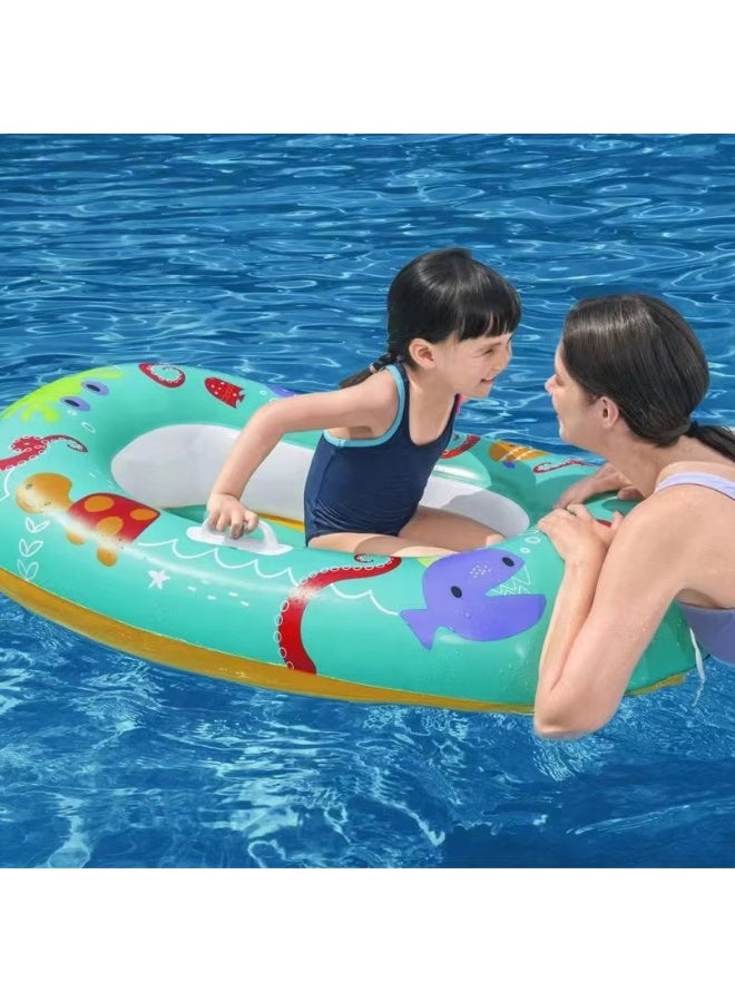Toy Box Inflatable And Foldable Swimming Boat, 119x79cm, Suitable for Children 1-6 years - Image 2