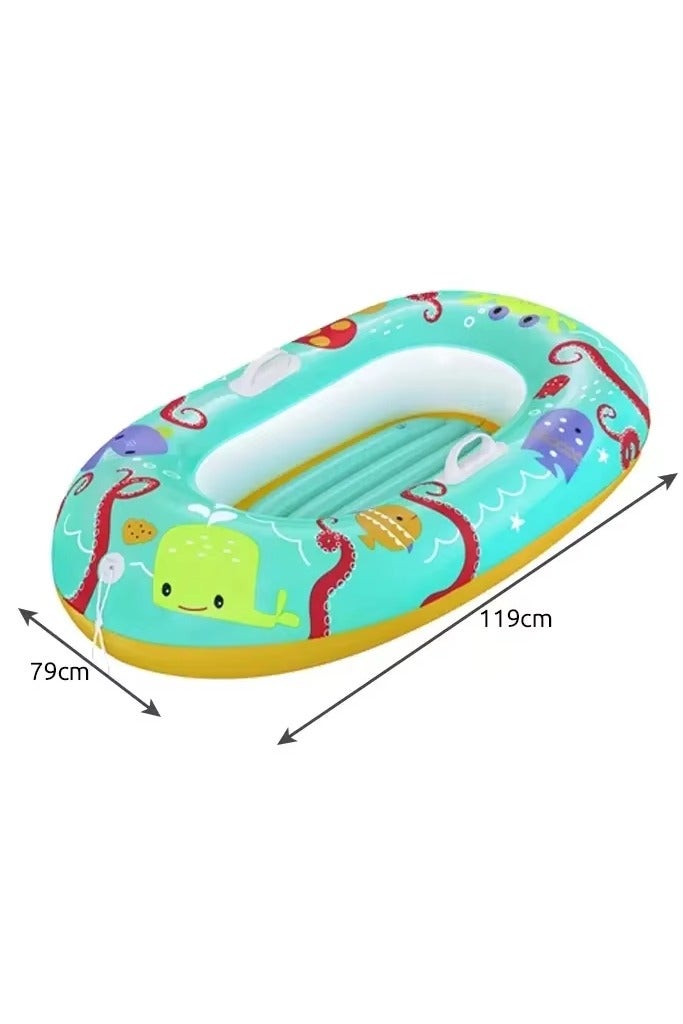 Toy Box Inflatable And Foldable Swimming Boat, 119x79cm, Suitable for Children 1-6 years - Image 3