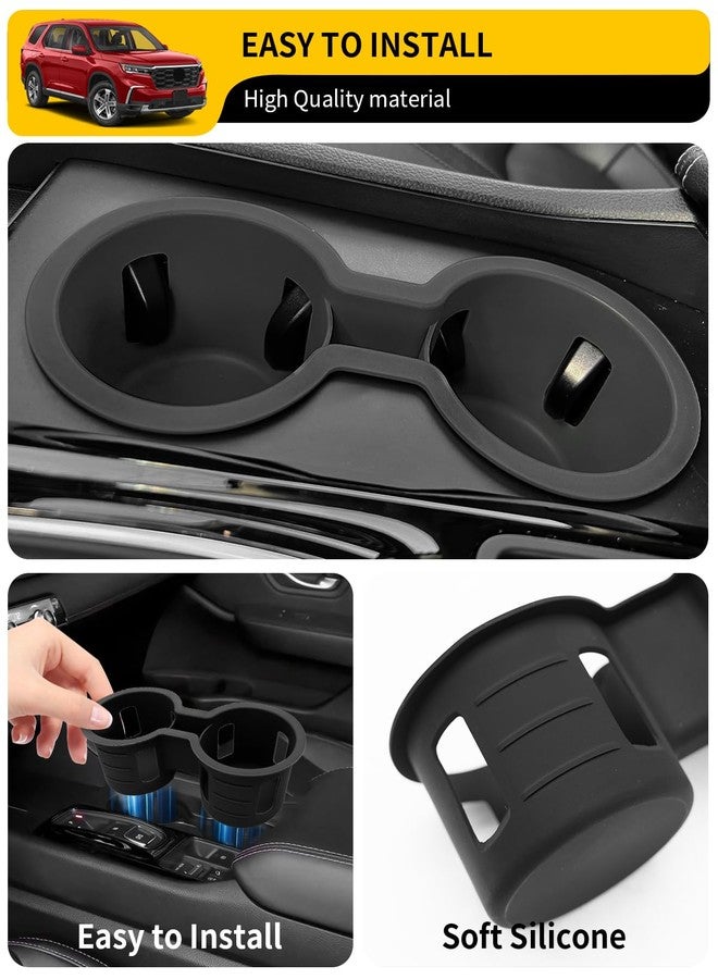 Maxzina Cup Holder Compatible with 2023 2024 Honda Pilot Car Center Console Cup Holder Insert Storage Box Interior Armrest Organizer for Honda Pilot Accessories (Black) - Image 5