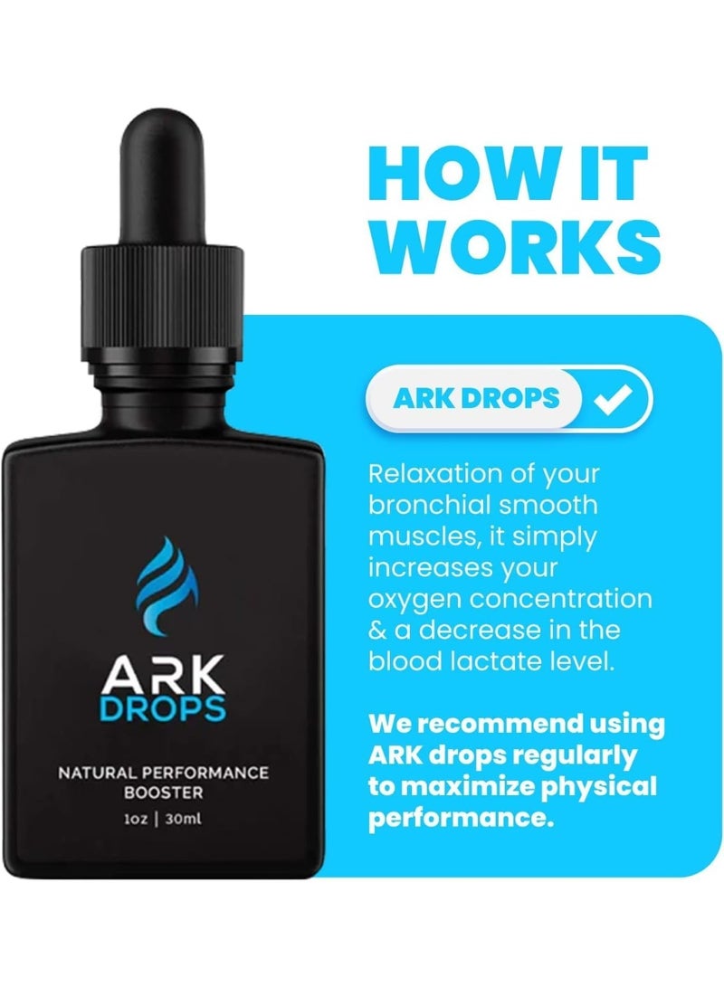 ارك قطرات أكسجين سائلة طبيعية لتعزيز الأداء | تدعم استشفاء العضلات ووظائف الدماغ وتزيد من القوة | فيتامينات ج و هـ | تنفس مع آرك | 60 جرعة - Image 2