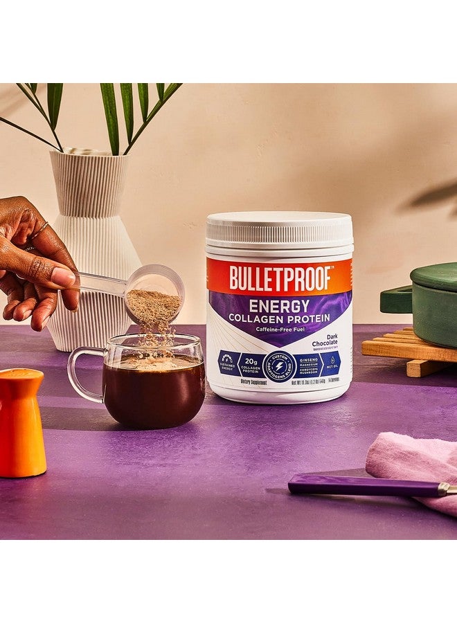 Bulletproof Dark Chocolate Energy Collagen Protein, 19.3 Ounces, Caffeine-Free Fuel with Vitamins and Antioxidants, Blend with Ginseng, Magnesium, Cordyceps Mushroom - Image 2