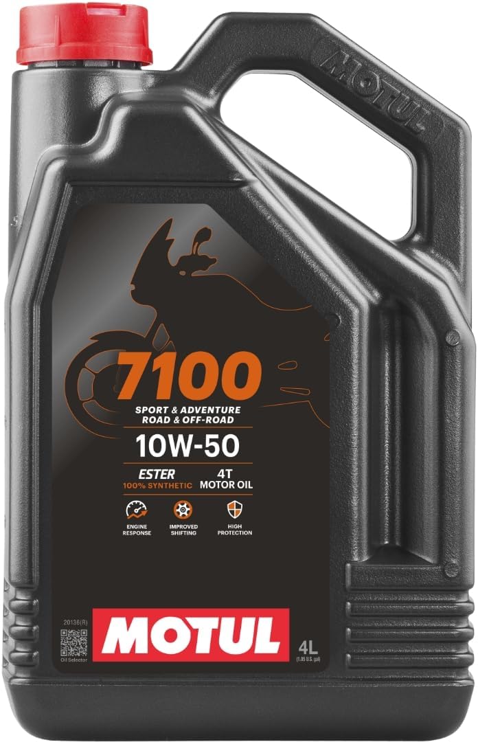 Motul 7100 4T 10W-50 Ester Synthetic Motorcycle Oil - 4 Liters - Image 1