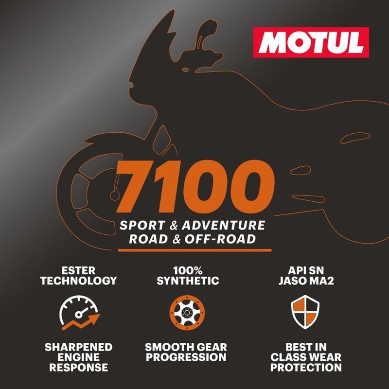 Motul 7100 4T 10W-50 Ester Synthetic Motorcycle Oil - 4 Liters - Image 5