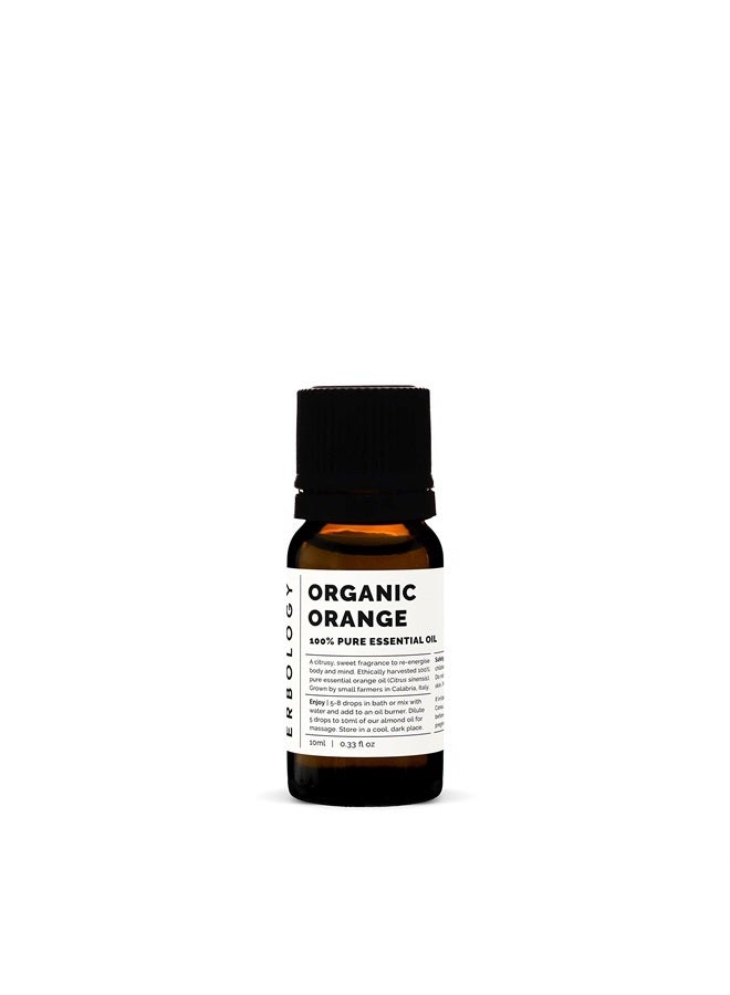 Erbology 100% Organic Pure Orange Essential Oil 0.34 fl oz - Premium Quality - Straight from Farm in Calabria - Image 1