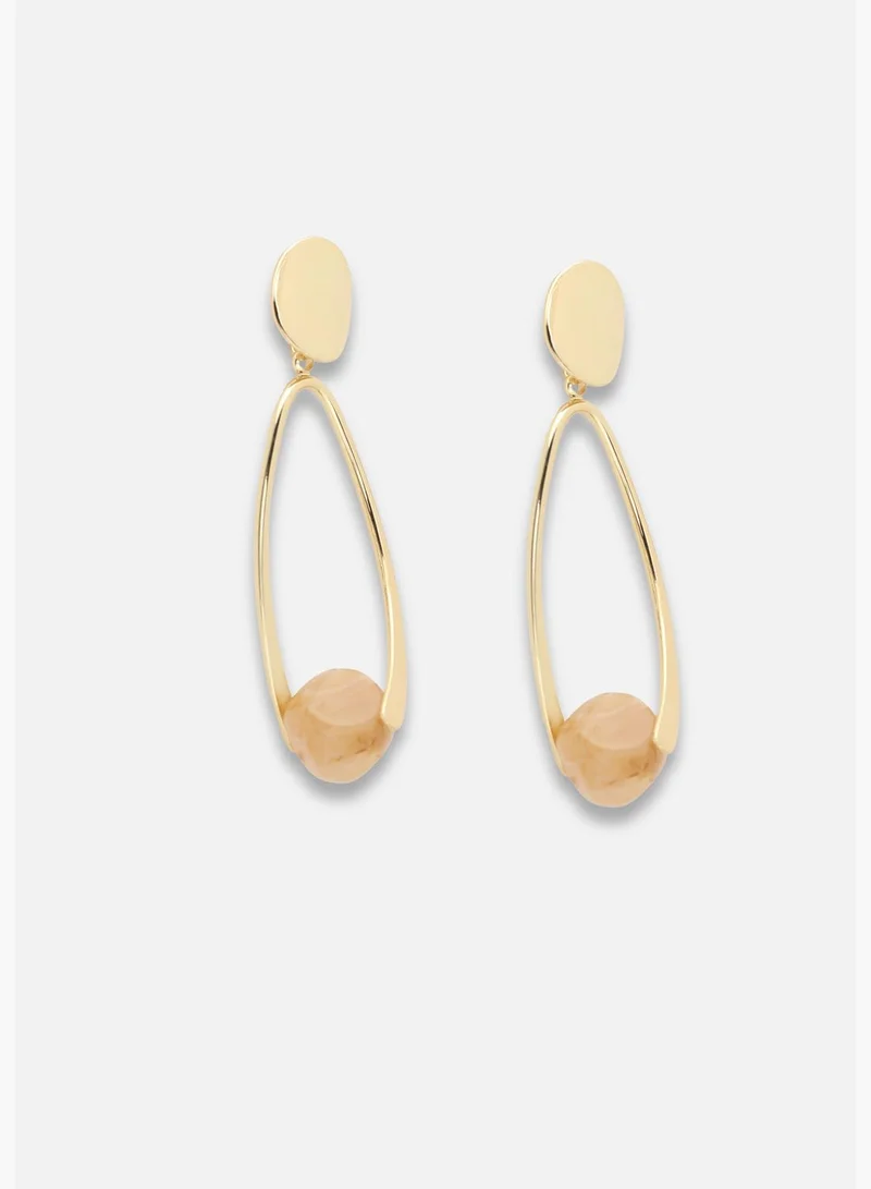 SOHI Gold Plated Party Designer Stone Drop Earring For Women