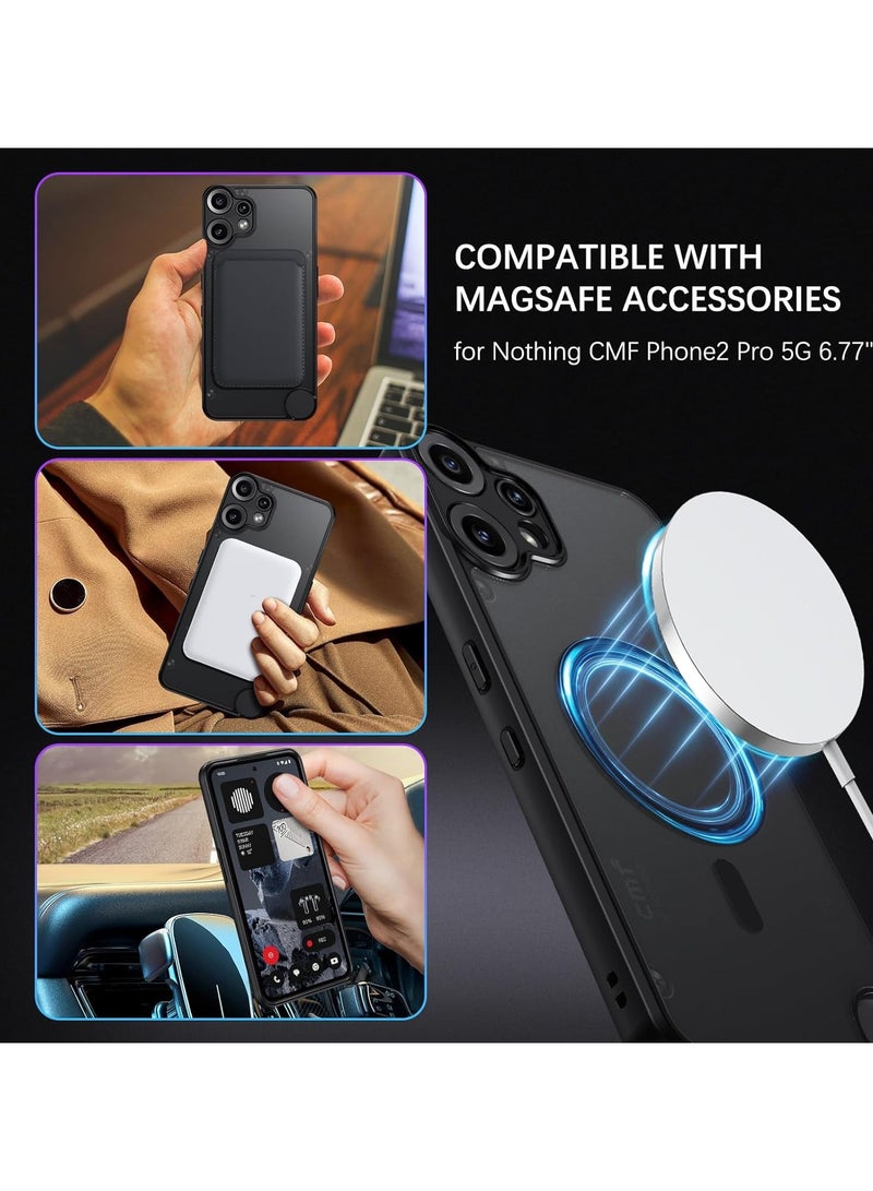For Nothing CMF Phone 2 Pro Magnetic Case, Compatible with MagSafe, TPU+PC Shockproof Matte Skin Feel Mobile Phone Back Cover, Anti-fingerprint Slim Fit Protective Casing - Image 2