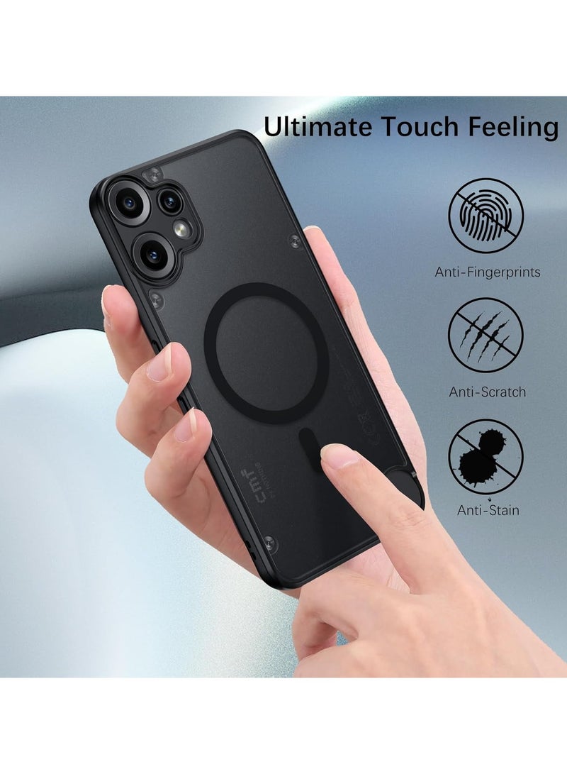 For Nothing CMF Phone 2 Pro Magnetic Case, Compatible with MagSafe, TPU+PC Shockproof Matte Skin Feel Mobile Phone Back Cover, Anti-fingerprint Slim Fit Protective Casing - Image 3