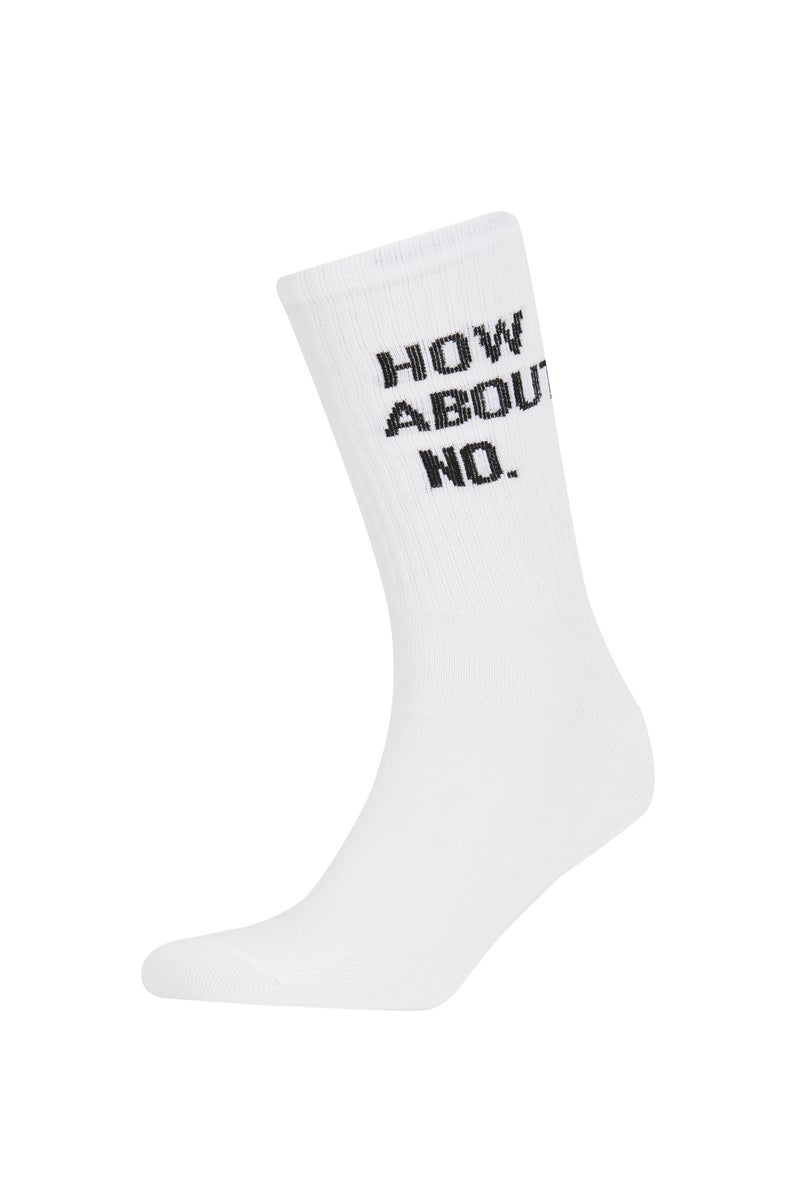 DeFacto Men's Letter Printed 3 pack Socks  - Image 3
