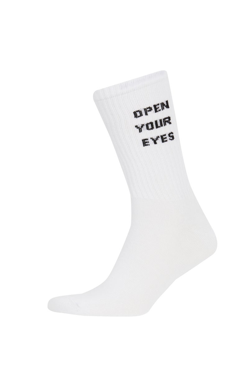 DeFacto Men's Letter Printed 3 pack Socks  - Image 2