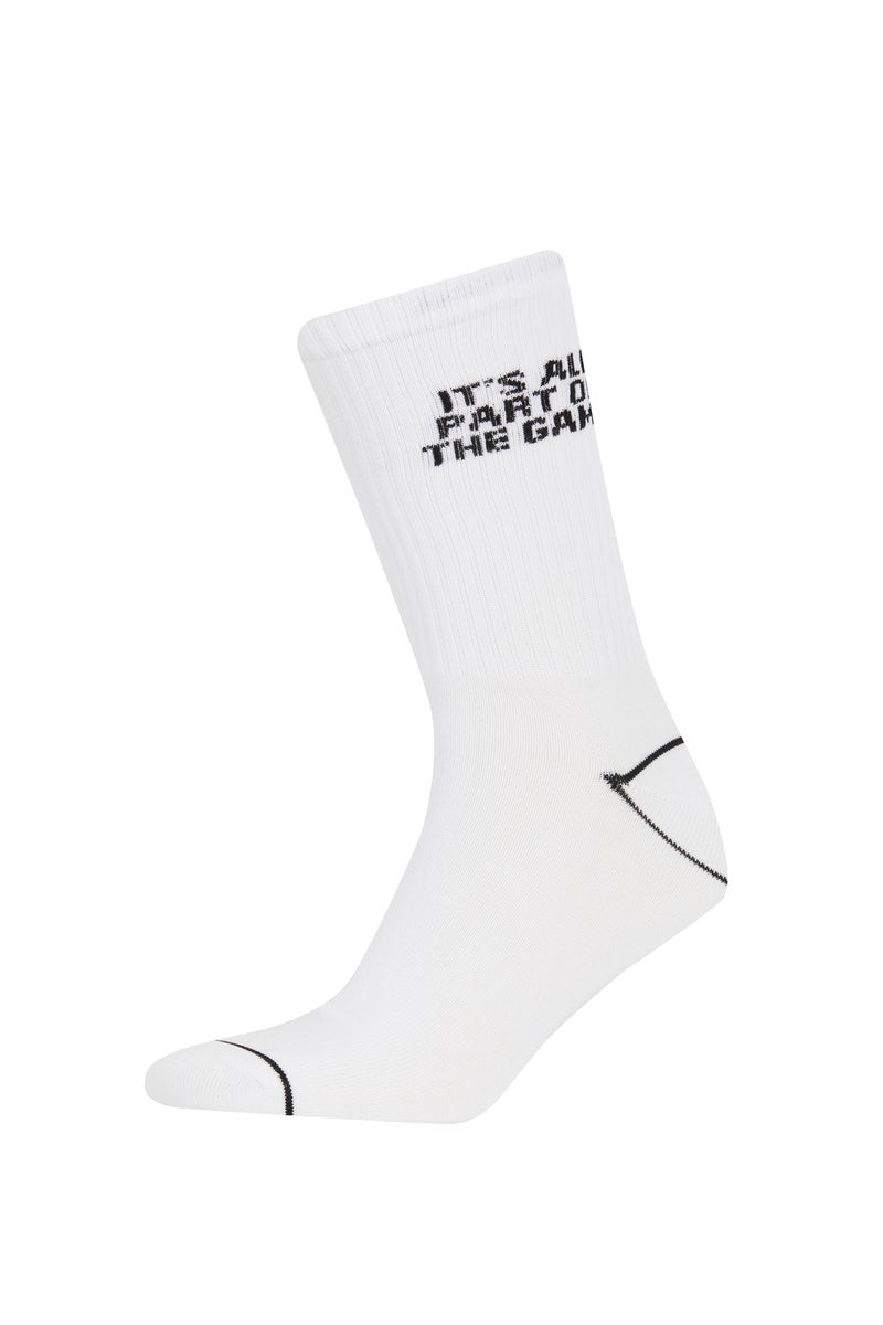 DeFacto Men's Letter Printed 3 pack Socks  - Image 4