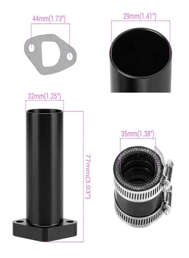 CILOYU 212cc Intake Pipe Inlet Manifold Kit for PWK24 Carburetor Predator 212cc 224cc 196cc 200cc Coleman CT200U BT200X KT196 Baja Warrior Mb200 GX200 6.5hp Mini Bike Go Kart High Performance Parts - Image 5