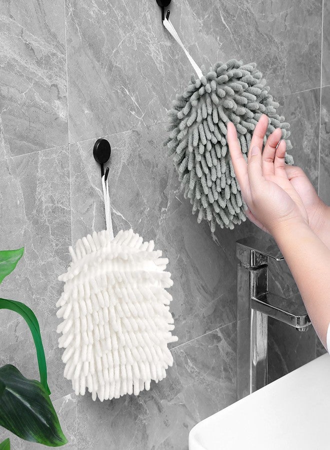 Vynora Fuzzy Ball Hand Towel, Chenille Hand Towel, Puffball Towels, Generic Chenille Puff Ball Towel, Quick Dry, Thickened Sponge for Bathroom, Kitchen - Image 1