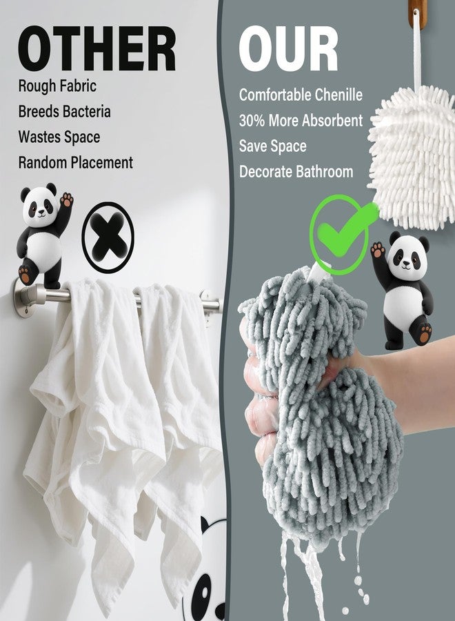 Vynora Fuzzy Ball Hand Towel, Chenille Hand Towel, Puffball Towels, Generic Chenille Puff Ball Towel, Quick Dry, Thickened Sponge for Bathroom, Kitchen - Image 3