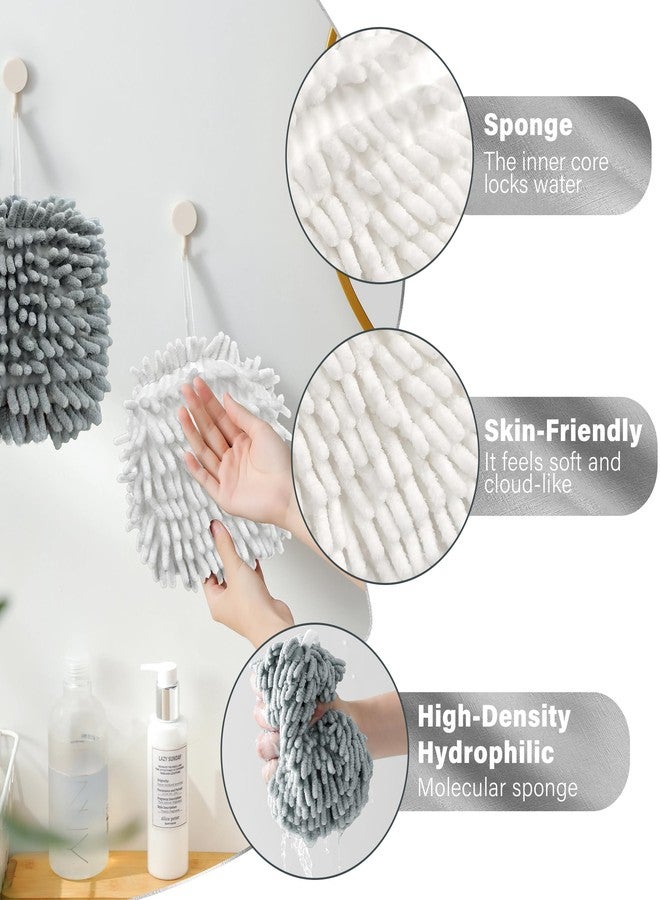 Vynora Fuzzy Ball Hand Towel, Chenille Hand Towel, Puffball Towels, Generic Chenille Puff Ball Towel, Quick Dry, Thickened Sponge for Bathroom, Kitchen - Image 4