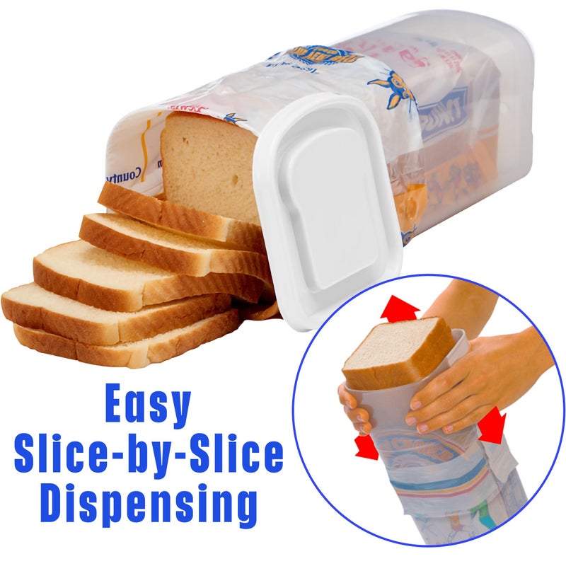 Buddeez Bread Buddy Bread Box â€“ Keep Your Loaf Fresh - White Lid, Pack of 1 - Image 4