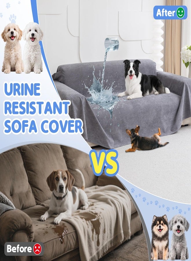 Loiion 100% Double-Sided Waterproof Dog Sofa Cover - Anti-Slip, Leakproof Couch Cover, Pet-Friendly Couch Protectors for Puppy, Large Dog, Kids and Pets 118"X71" - Image 2
