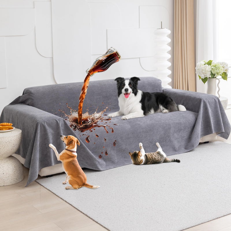 Loiion 100% Double-Sided Waterproof Dog Sofa Cover - Anti-Slip, Leakproof Couch Cover, Pet-Friendly Couch Protectors for Puppy, Large Dog, Kids and Pets 118"X71" - Image 1