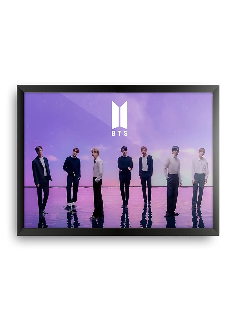 Epic Stuff Epic Stuff BTS Design A4 Size Wall Poster With Frame Best Gifts For BTS FansBTS FandomGreat Accessory For Home Decor Flamboyant Design 
