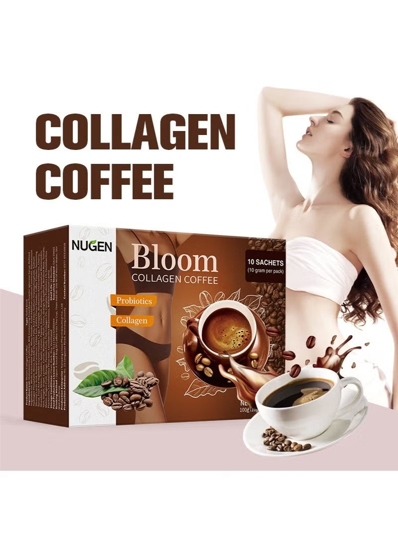 NUGEN Bloom Collagen Coffee 100% Organic and Glutathione, Diet Coffee Slimming Coffee Gluta Collagen Detox Premium with Collagen Coffee - Image 2