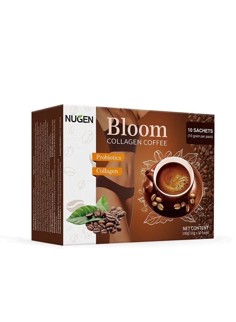 NUGEN Bloom Collagen Coffee 100% Organic and Glutathione, Diet Coffee Slimming Coffee Gluta Collagen Detox Premium with Collagen Coffee - Image 1