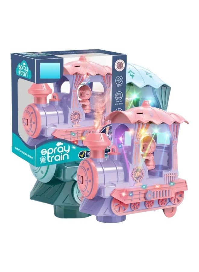 Rally LED Glowing Spray Smoke Train With Colorful Light Toy For Kids  - Image 1